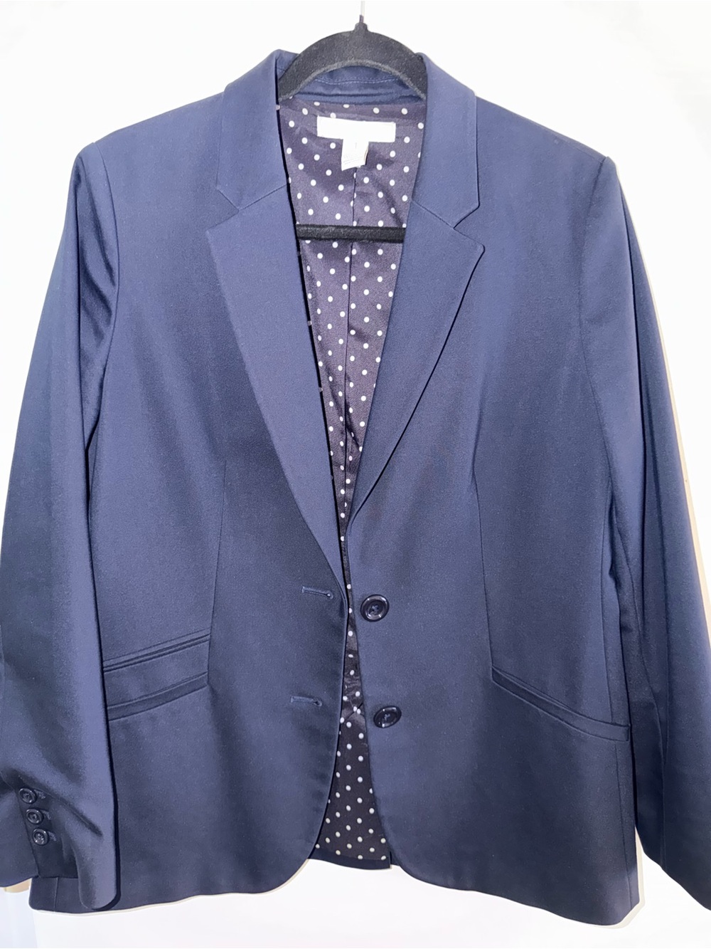 Chico's Navy Single-Breasted Women's Blazer